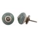 Sage Green Black Striped Knobs